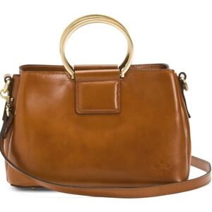 Patricia Nash Empoli Leather Crossbody Satchel  Dust Bag New Without Tag